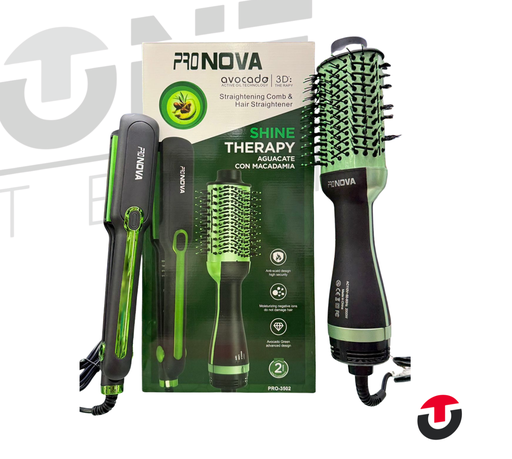 [1000] COMBO CEPILLO SECADOR+PLANCHA AGUACATE PRO-3502